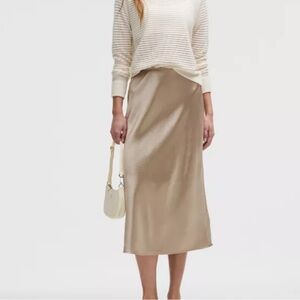 NWT Lululemon Satin Midi Skirt size XL